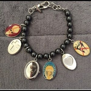 MOSCHINO Time 4 Holy Pendants Faux Pearl Bracelet. Rare